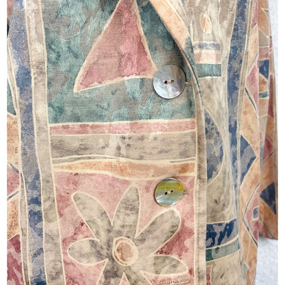 MALCOLM EMILIO • Stay Relevant Tan/Multi Ankh Reworked Vintage Blazer - Picture 12 of 16